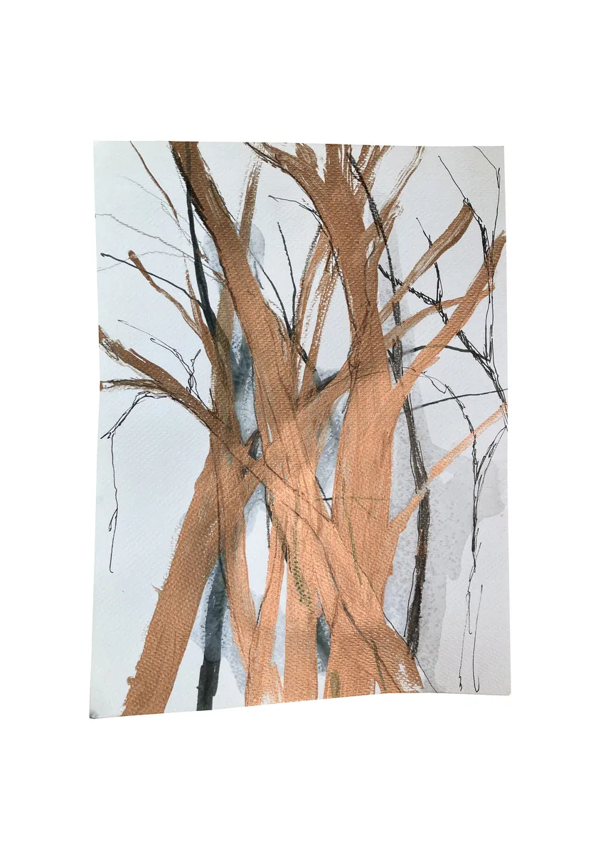 BOSCO, 2019 serie Radicarsi, studio per Bergamo N°7 tecnica mista su carta 240 x 180 mm