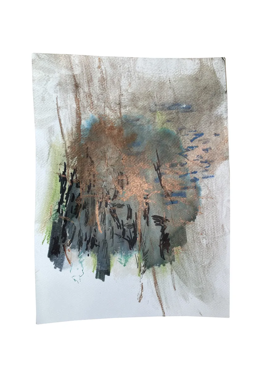 BOSCO, 2019 serie Radicarsi, studio per Bergamo N°10 tecnica mista su carta 240 x 180 mm