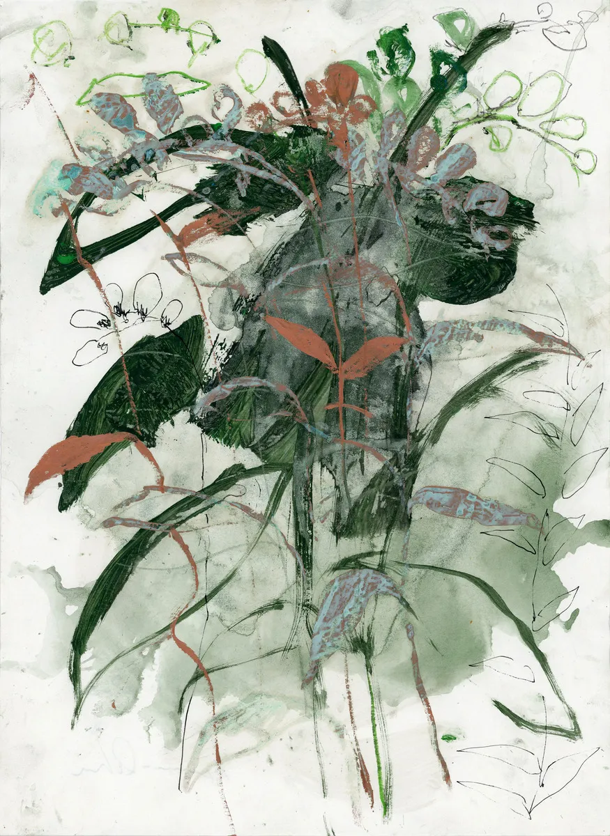 AUTUNNO , 2020 serie Radicarsi tecnica mista su carta 40x29cm