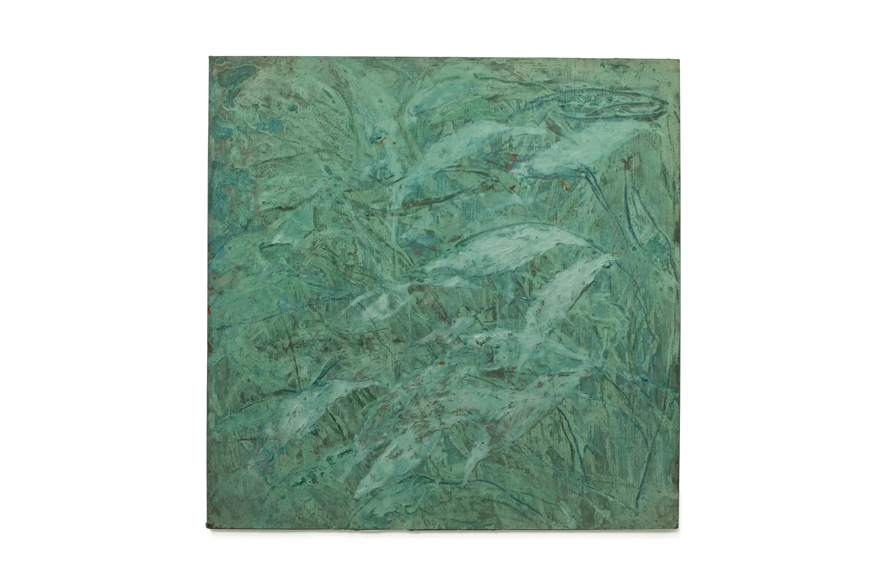 radicarsi 2021 polvere di rame ossidata su tavola 30x30cm